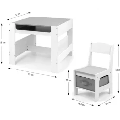 Milly Mally - Ensemble table et chaises - sven - blanc Hot