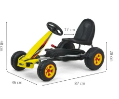 Milly Mally Jeux D'Extérieur | - Kart à pédales viper jaune