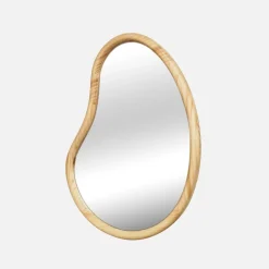 NA Miroir organique en bois de sapin 65cm épaisseur 3cm coloris turel idéal entrée. Chambre ou salle de bain Sale