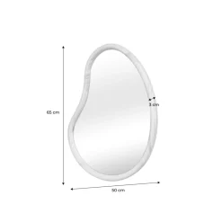 NA Miroir organique en bois de sapin 65cm épaisseur 3cm coloris turel idéal entrée. Chambre ou salle de bain Sale