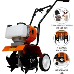 Monstershop Scarificateurs Et Motoculteurs | - Motoculteur à essence 52cc t-mech