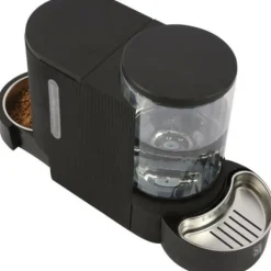 M Pets - Distributeur de croquettes et d'eau m.pets duplo 1,3kg/3l - 40x16.2x29.1 cm - noir New