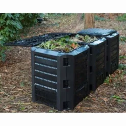 Nature Jardinage Écologique | - 3 silos composteurs noir capacité 1200 litres