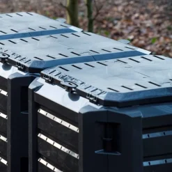 Nature Jardinage Écologique | - 3 silos composteurs noir capacité 1200 litres