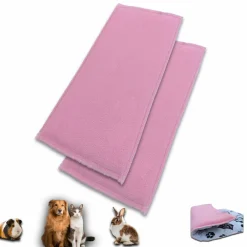 Neo Solvo Hygiène Et Soins | - Lot de 2 - tapis pour cochon d'inde et lapin en polaire 120 x 60 cm - polaire absorbant, lavable en machine, economique