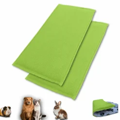 Neo Solvo Hygiène Et Soins | - Lot de 4 - tapis pour cochon d'inde et lapin en polaire 105 x 70 cm - polaire absorbant, lavable en machine, economique