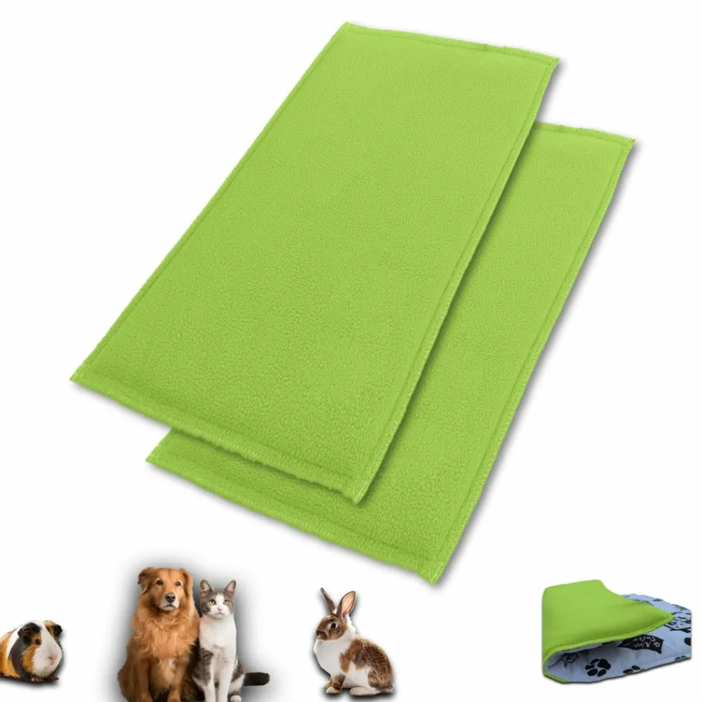Neo Solvo Hygiène Et Soins | - Lot de 4 - tapis pour cochon d'inde et lapin en polaire 105 x 70 cm - polaire absorbant, lavable en machine, economique