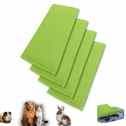 Neo Solvo Hygiène Et Soins | - Lot de 4 - tapis pour cochon d'inde et lapin en polaire 70 x 35 cm - polaire absorbant, lavable en machine, economique