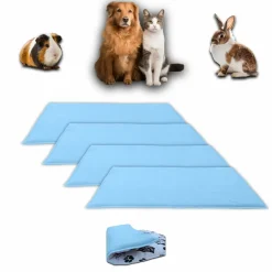 Neo Solvo - Lot de 4 - tapis pour cochon d'inde et lapin en polaire 60 x 50 cm - polaire absorbant, lavable en machine, economique Online