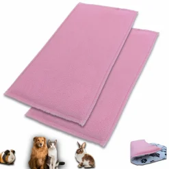 Neo Solvo Hygiène Et Soins | - Lot de 2 - tapis pour cochon d'inde et lapin en polaire 140 x 70 cm - polaire absorbant, lavable en machine, economique