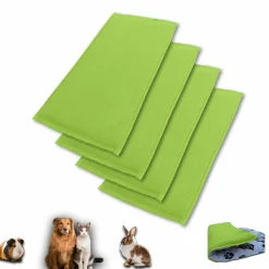 Neo Solvo Hygiène Et Soins | - Lot de 4 - tapis pour cochon d'inde et lapin en polaire 105 x 70 cm - polaire absorbant, lavable en machine, economique