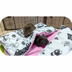 Neo Solvo Hygiène Et Soins | - Lot de 2 - tapis pour cochon d'inde et lapin en polaire 70 x 35 cm - polaire absorbant, lavable en machine, economique