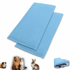 Neo Solvo Hygiène Et Soins | - Lot de 2 - tapis pour cochon d'inde et lapin en polaire 105 x 70 cm - polaire absorbant, lavable en machine, economique
