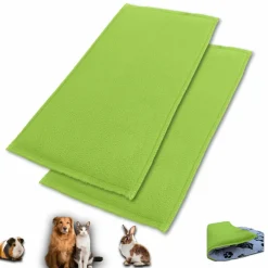 Neo Solvo Hygiène Et Soins | - Lot de 2 - tapis pour cochon d'inde et lapin en polaire 140 x 70 cm - polaire absorbant, lavable en machine, economique