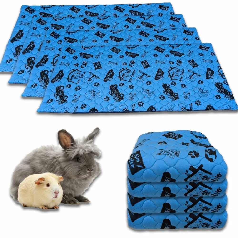 Neo Solvo - Lot de 4 - tapis qui remplace la litière pour cochon d'inde et lapin - absorbant, imperméable, passe en machine 60 x 50 cm Online