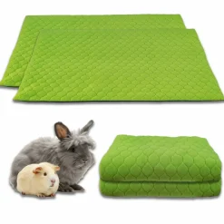 Neo Solvo Hygiène Et Soins | - Lot de 2 - tapis qui remplace la litière pour cochon d'inde et lapin - absorbant, imperméable, passe en machine 140 x 70 cm