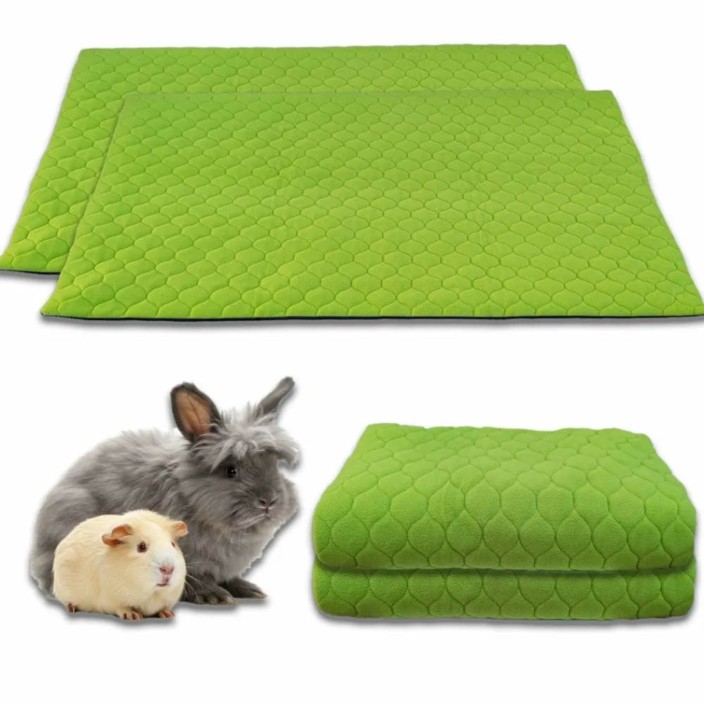 Neo Solvo Hygiène Et Soins | - Lot de 2 - tapis qui remplace la litière pour cochon d'inde et lapin - absorbant, imperméable, passe en machine 140 x 70 cm