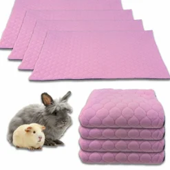Neo Solvo Hygiène Et Soins | - Lot de 4 - tapis qui remplace la litière pour cochon d'inde et lapin - absorbant, imperméable, passe en machine 105 x 105 cm
