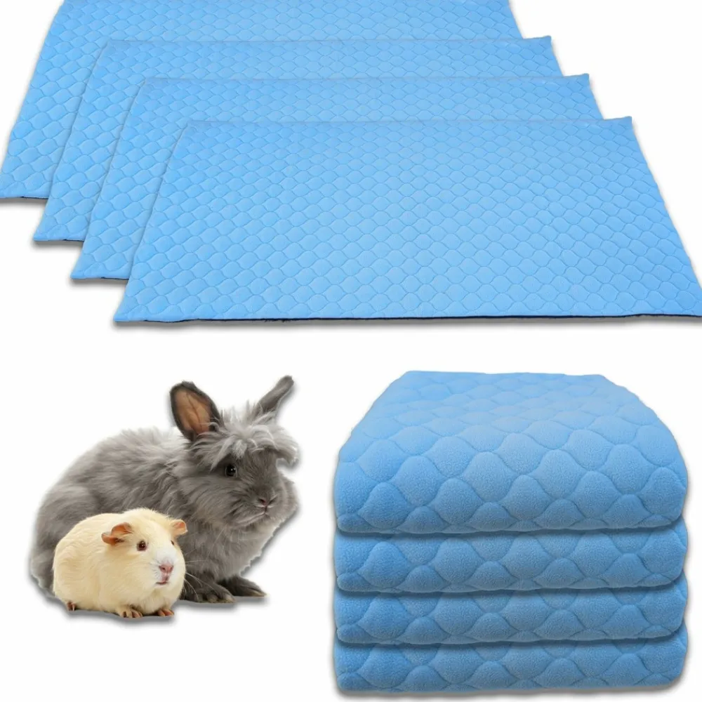 Neo Solvo Hygiène Et Soins | - Lot de 4 - tapis qui remplace la litière pour cochon d'inde et lapin - absorbant, imperméable, passe en machine 120 x 60 cm
