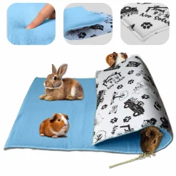Neo Solvo - Tapis pour cochon d'inde et lapin en polaire - 120 x 60 cm - polaire absorbant, lavable en machine, economique et ecologique Discount