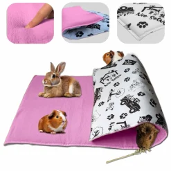 Neo Solvo - Tapis pour cochon d'inde et lapin en polaire - 120 x 60 cm - polaire absorbant, lavable en machine, economique et ecologique Best