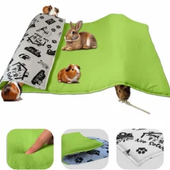 Neo Solvo Hygiène Et Soins | - Tapis pour cochon d'inde et lapin en polaire - 140 x 70 cm - polaire absorbant, lavable en machine, economique et ecologique