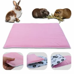 Neo Solvo Hygiène Et Soins | - Tapis pour cochon d'inde et lapin en polaire - 60 x 50 cm - polaire absorbant, lavable en machine, economique et ecologique