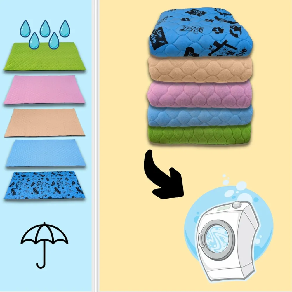 Neo Solvo Hygiène Et Soins | - Tapis qui remplace la litière pour cochon d'inde et lapin - absorbant, imperméable, passe en machine - 105 x 105 cm