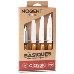 NA Nogent 3 etoiles coffret de 3 couteaux et un éplucheur cerisier des bois - 00096v Hot