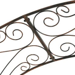 Outsunny - Arche de jardin arche à rosiers style fer forgé dim. 120l x 30l x 226h cm métal époxy noir vieilli cuivré New