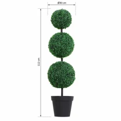 Outsunny - Buis vert artificiel topiaire artificielle dim. Ø 30 x 112H cm Outlet