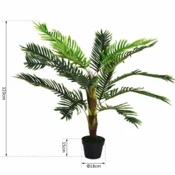 Outsunny - Palmier artificiel H.123 cm - pot inclus Clearance