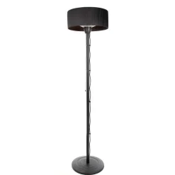 OutTrade - Chauffage d'extérieur sur pied en aluminium noir - H 195 x D.50 cm Hot