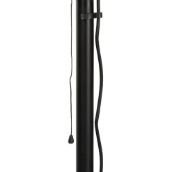 OutTrade - Chauffage d'extérieur sur pied en aluminium noir - H 195 x D.50 cm Hot