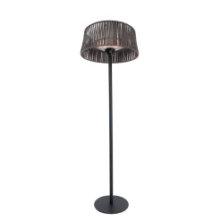 OutTrade - Chauffage halogène extérieur ARTIX CORDA 2100 en acier brun - D.60 cm New
