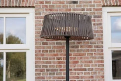 OutTrade - Chauffage halogène extérieur ARTIX CORDA 2100 en acier brun - D.60 cm New