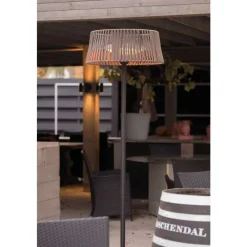 OutTrade - Chauffage halogène extérieur ARTIX CORDA 2100 en acier brun - D.60 cm New