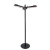 OutTrade - Chauffage halogène extérieur parasol SUNRED acier argent - D.100 cm Clearance