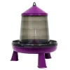 Paradisio - Nourrisseur pour volailles avec pied 4 kg violet et gris Sale