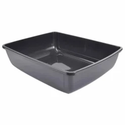 Paris Prix - Bac à litière pour chat "sans bord" 46cm anthracite Hot