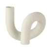 Paris Prix Bougies, Senteurs Et Bien-Être | - Bougeoir 1 bougie déco "torsion" 17cm blanc
