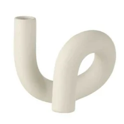 Paris Prix Bougies, Senteurs Et Bien-Être | - Bougeoir 1 bougie déco "torsion" 17cm blanc