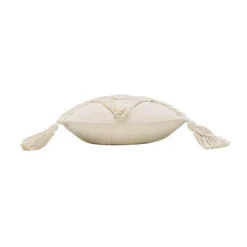 Paris Prix Objets De Décoration | - Coussin déco tufté à pompons "inca" 30x50cm beige