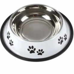 Paris Prix Gamelles Et Autres Accessoires | - Gamelle antidérapante chien & chat "pattes" 25cm blanc