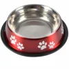 Paris Prix Gamelles Et Autres Accessoires | - Gamelle antidérapante chien & chat "pattes" 21cm rouge