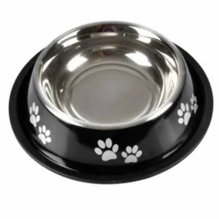 Paris Prix Gamelles Et Autres Accessoires | - Gamelle antidérapante chien & chat "pattes" 25cm noir