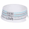 Paris Prix - Gamelle pour chien & chat "you're my love" 25cm blanc