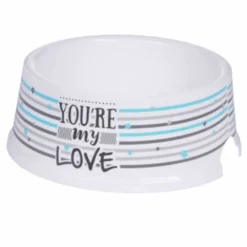 Paris Prix - Gamelle pour chien & chat "you're my love" 25cm blanc