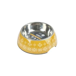 Paris Prix - Gamelle pour chien & chat "ethnic" 14cm moutarde Sale
