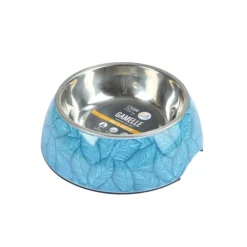Paris Prix - Gamelle pour chien & chat "everplant" 17cm bleu Outlet